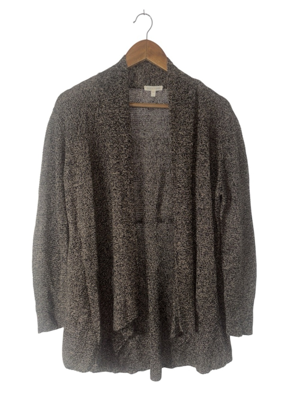 Eileen Fisher 100% Linen Brown Open Cardigan Sweater Size Large